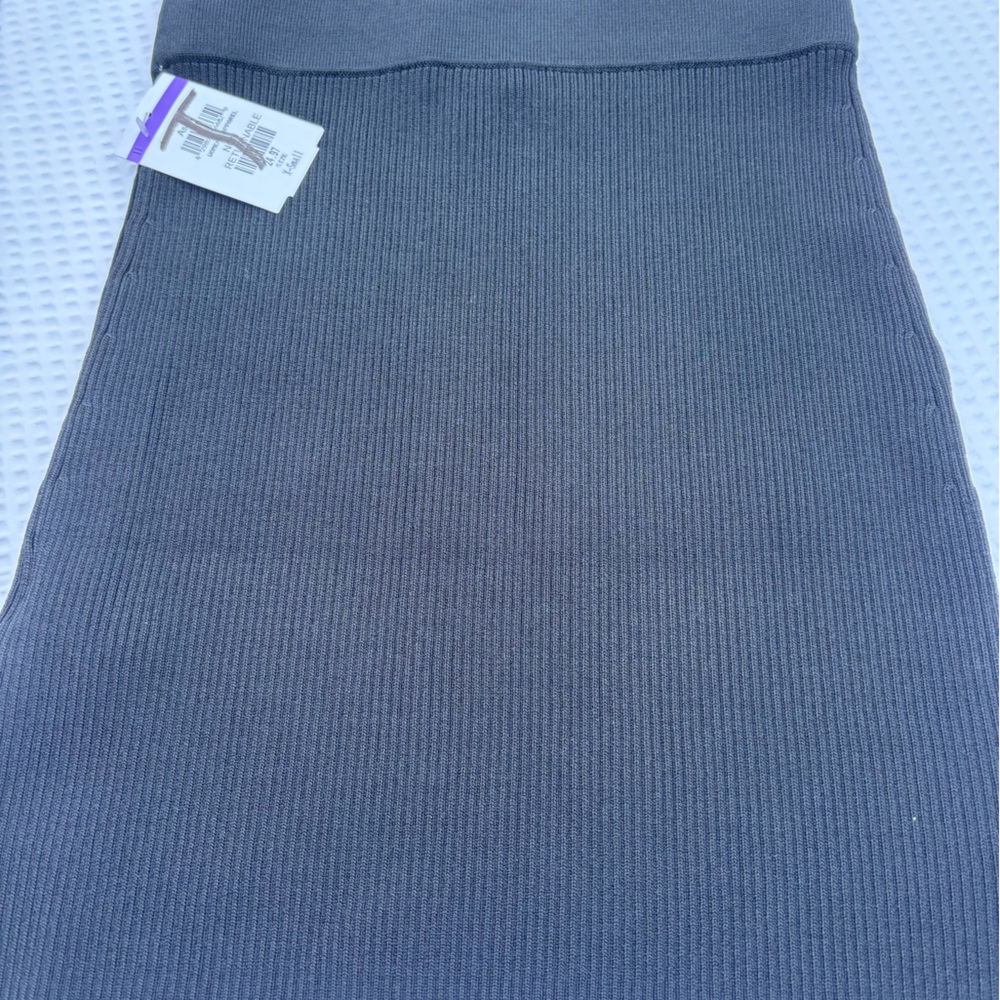 Reiss Black Ribbed Pencil Skirt Business Casual Size XS NWT